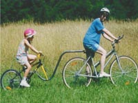 tandem vélo enfants , barre attelage vélo , remorque vélo mono roue , remorque velo 1 roue 